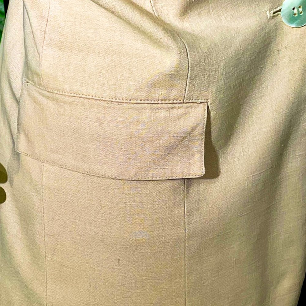 ▪️ VTG▪️EVAN PICONE▪️ILGWU▪️1970's Pink Natural Linen Jacket Blazer - Picture 5 of 8
